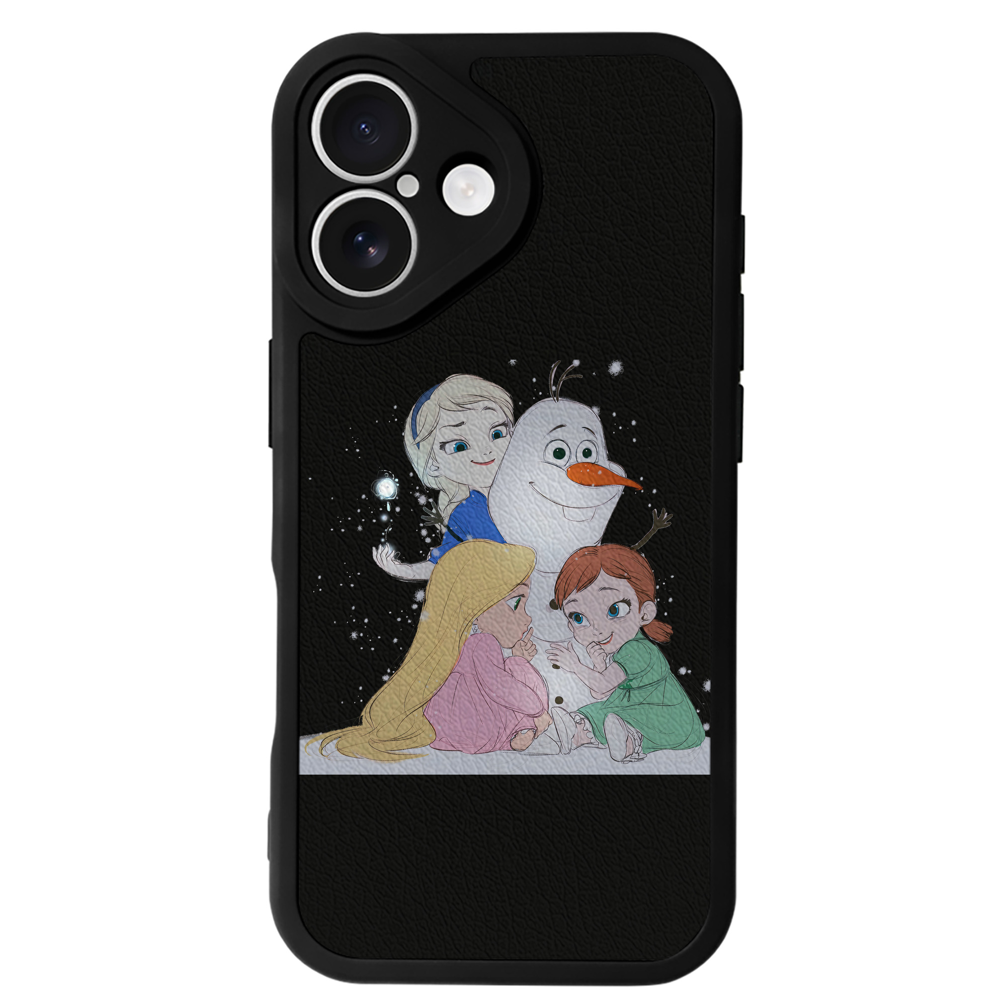 （画像用） アナと雪の女王 アンナ エルサ Frozen Anna Elsa 【iPhone 16シリーズ対応】シリコンスマホケース（レザー調） 材質：シリコン